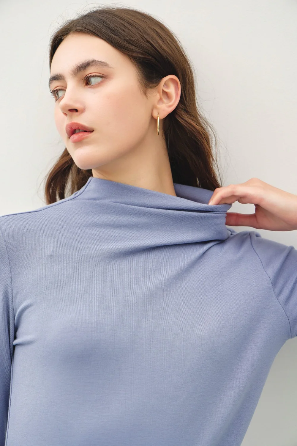 Be Cool Mock Neck Long Sleeve T-Shirt - Image 3